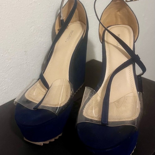Migato platform sandals used size 38 dark blue