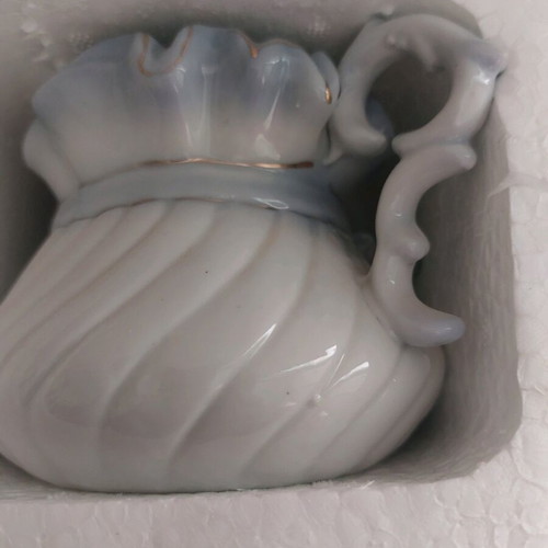 Hand-painted faience breakfast set new, 6 pieces