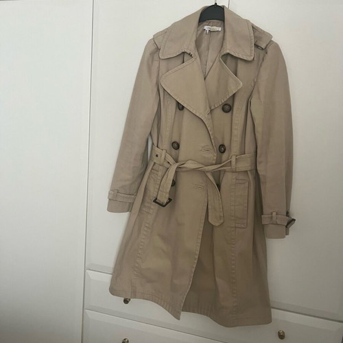 Zara trench coat large used, 100% cotton beige