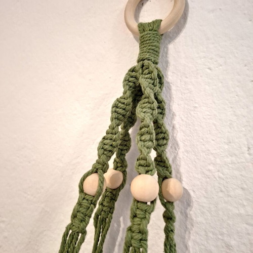 Macrame plant hanger handmade, new, 63 cm length