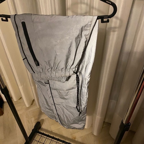 Reflective cargo pants Bershka size M like new, gray