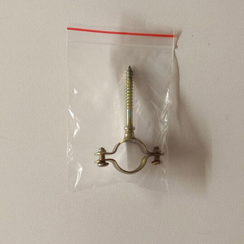 Metal pipe support with screw new for plumbing installations