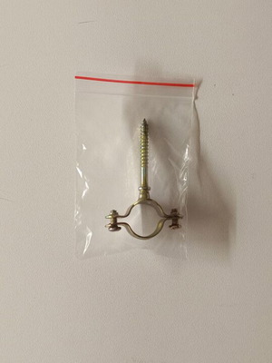 Metal pipe support with screw new for plumbing installations