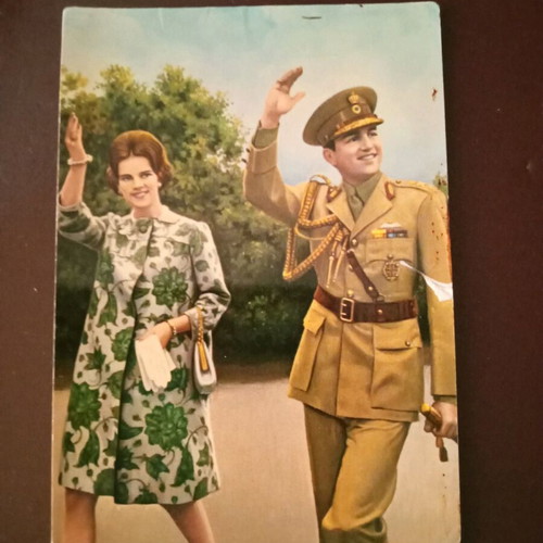 Postcard photograph of King Konstantinos like new 9x13