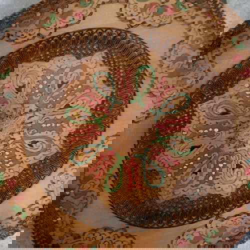 Vintage ξύλινα πιάτα τοίχου μεταχειρισμένα, πακέτο 4