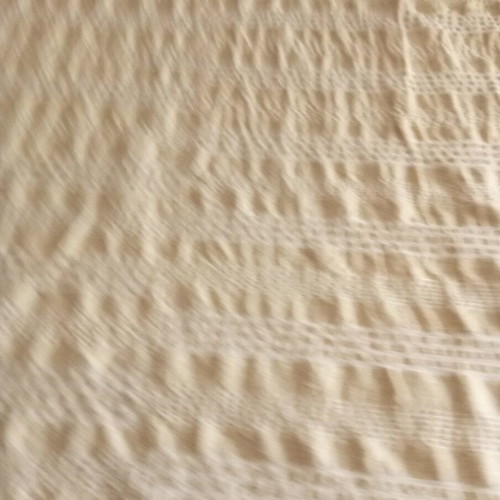 Woven blanket throw like new, handmade ecru