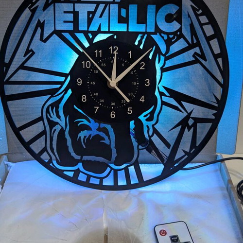 Metallica wall clock with led lighting and analog display new