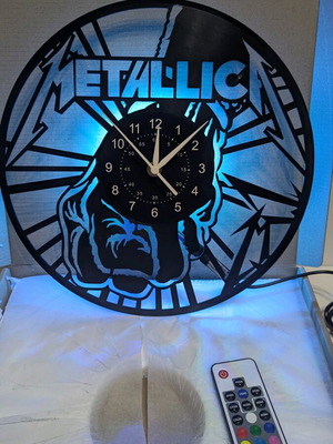 Metallica ρολόι τοίχου με led φωτισμό και αναλογική ένδειξη καινούργιο