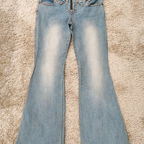 Miss Selfridge low-rise jeans like new, size S or XS, blue turquoise