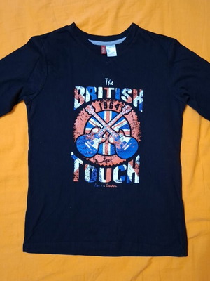 Long-sleeve T-shirt for boys, black