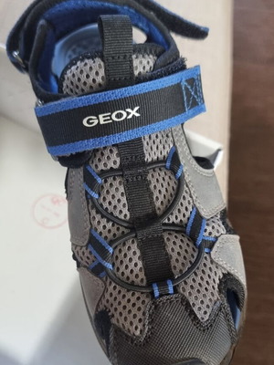 Geox children's sandals size 32 like new, gray and blue
