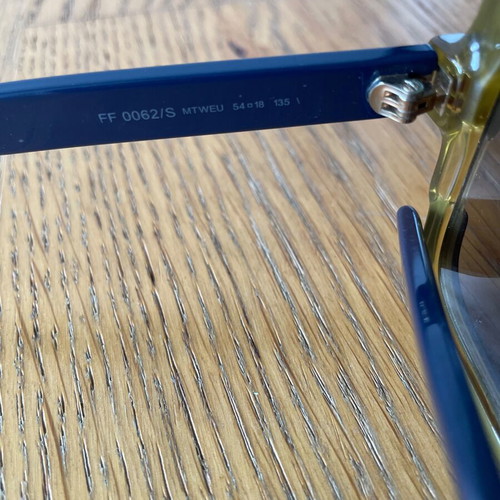 Fendi large sunglasses like new, beige and blue