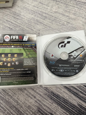 Gran Turismo 5 Prologue PS3 game used, includes FIFA 15 case