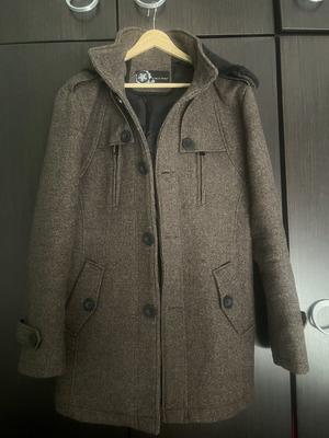 Saridis men's brown coat, slim fit, size XL fitting M