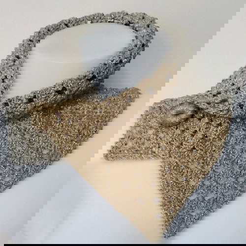 Ανοιξιάτικη γιακάς-μαντήλι από βαμβάκι και λάμε νέος, μπεζ