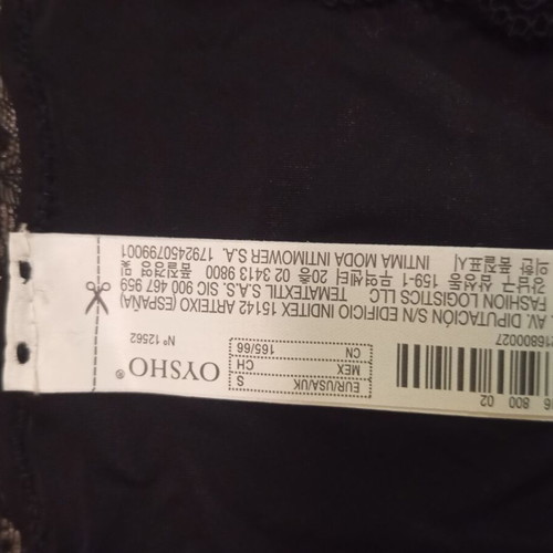 Oysho lace black underwear new, size small