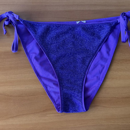 Calzedonia Metallic Glow Bikini Bottom purple size S new