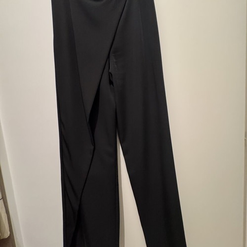 Zara Black Asymmetrical Wide-Leg Trousers like new, size S