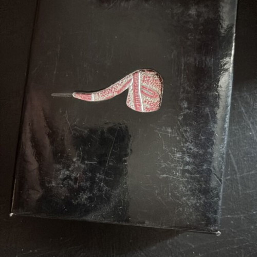 Metal cigarette case new, pink with silver