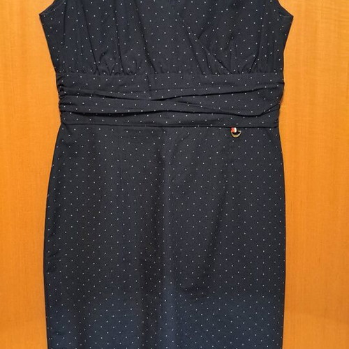 U.S. Polo Assn. summer dress like new, blue with white polka dots