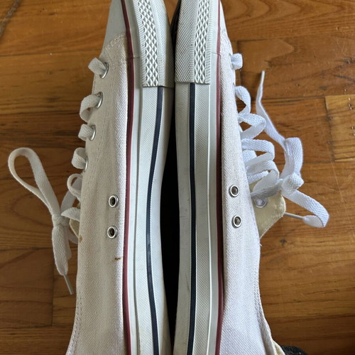 Converse sneakers size 46 used, white and beige