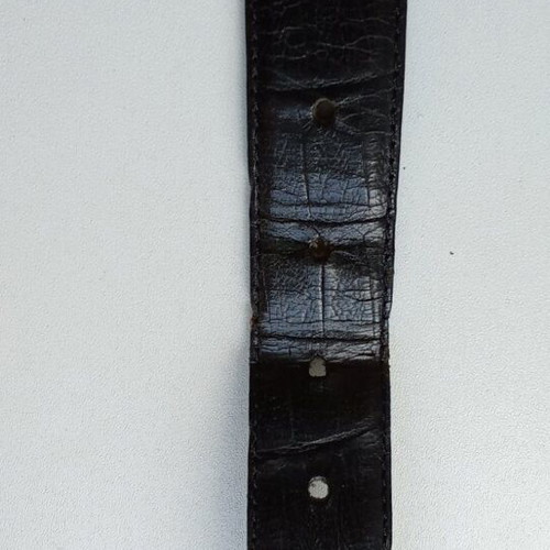 Guy Laroche leather belt like new, black and silver, 110cm