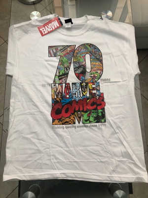 Marvel Comics 70 Years T-shirt white size L new
