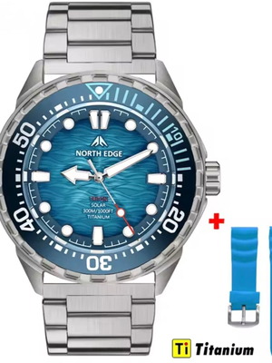 North Edge Triton-TI Solar Titanium Diver 300m πλήρες σετ καινούργιο