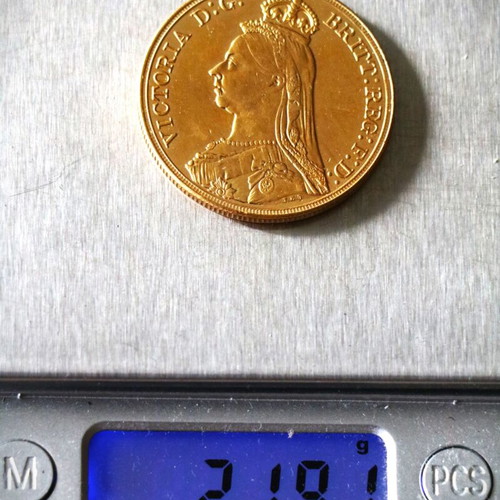 English Victoria Gold-Plated Pentoliro Coin Pendant New
