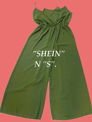 Shein one-piece jumpsuit size S like new, green, summer fabric