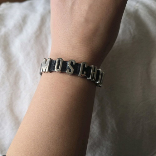 Moschino leather bracelet used, vintage 1990, black