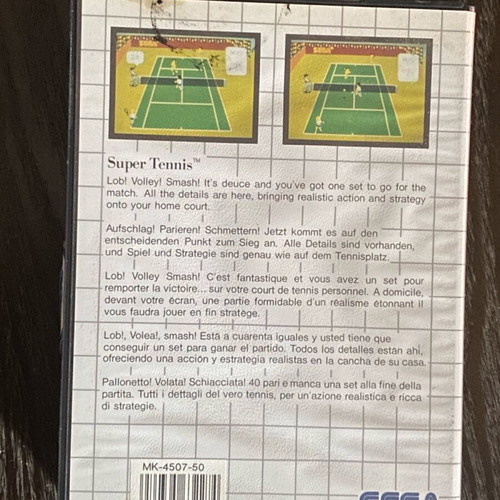 Super Tennis παιχνίδι μεταχειρισμένο για SEGA Master System