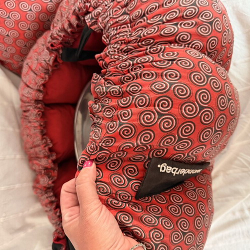 African Batik Red Wonderbag slow cooker used