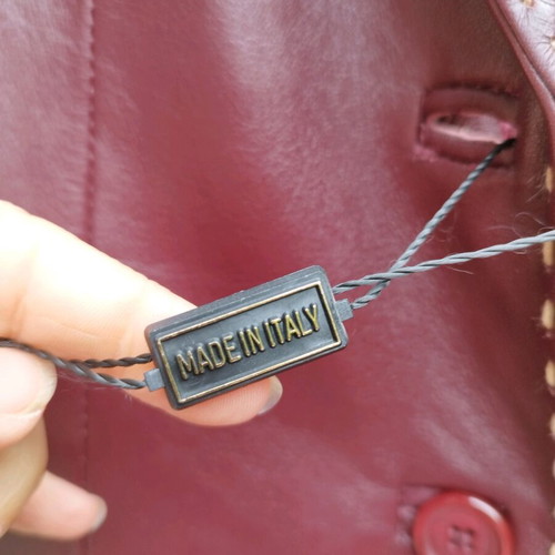 Italian leather jacket used, genuine leather, size 44