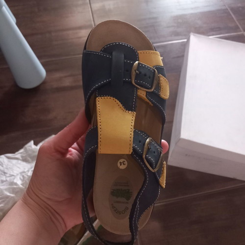 Biostep Anatomical Kids' Sandals Size 34 New Blue Yellow