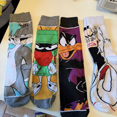 Looney Tunes & Cruella socks set, 4 pairs, new