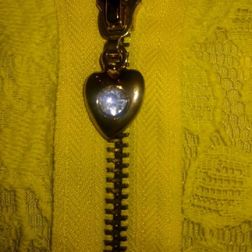 Zic Zac mini dress with lace like new, canary yellow, size S