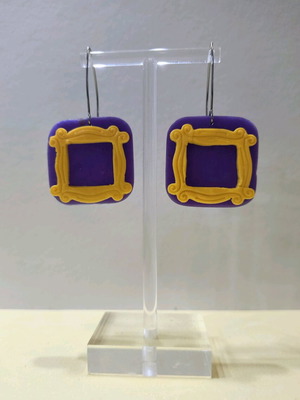 Friends polymer clay earrings new