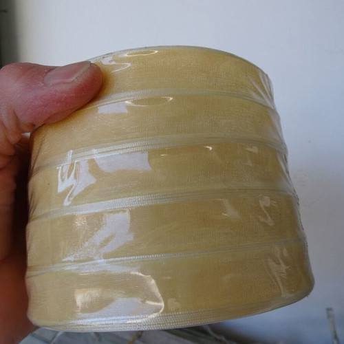 Organza ribbons vintage, like new, pack of 20 rolls 15 mm champagne cream