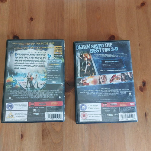3D DVD movies two titles like new with glasses