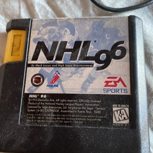 Sega Mega Drive NHL 96 game and RF tuner pack