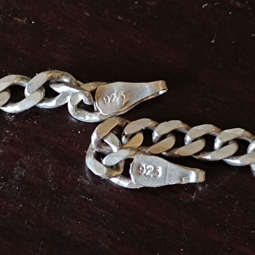 Silver necklace chain used, 925 sterling silver