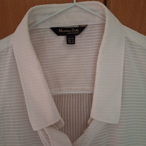 Massimo Dutti sleeveless shirt like new, striped, white, XL