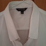 Massimo Dutti sleeveless shirt like new, striped, white, XL