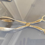Λαβίδα για σαλάτα μεταχειρισμένη ρετρό, Silver Plate, μήκους 21,5 εκ