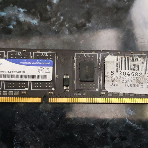 Team Group RAM DDR3 1x4GB 1600MHz used, pack of 3