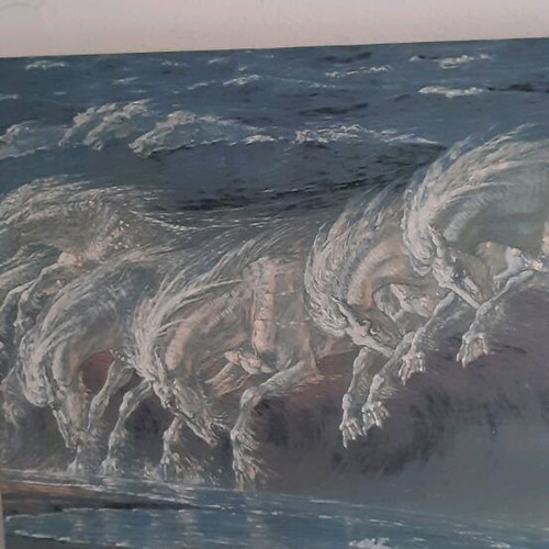The Horses of Neptune painting used by Walter Crane
