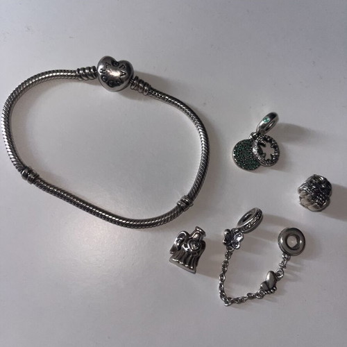 Pandora bracelet and charms new, silver