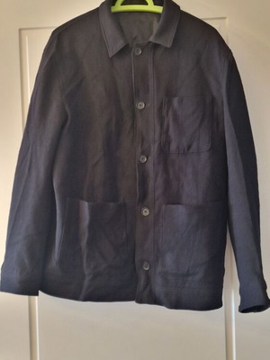 Ζακέτα ανδρική μεταχειρισμένη Massimo Dutti μαύρη XL με 3 εξωτερικές τσέπες