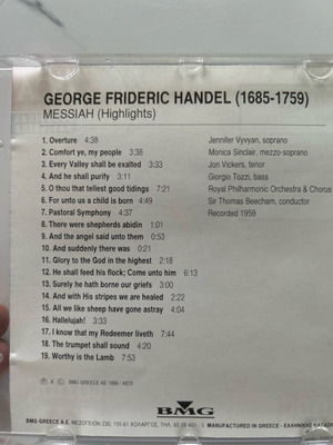 Handel classical music CD like new